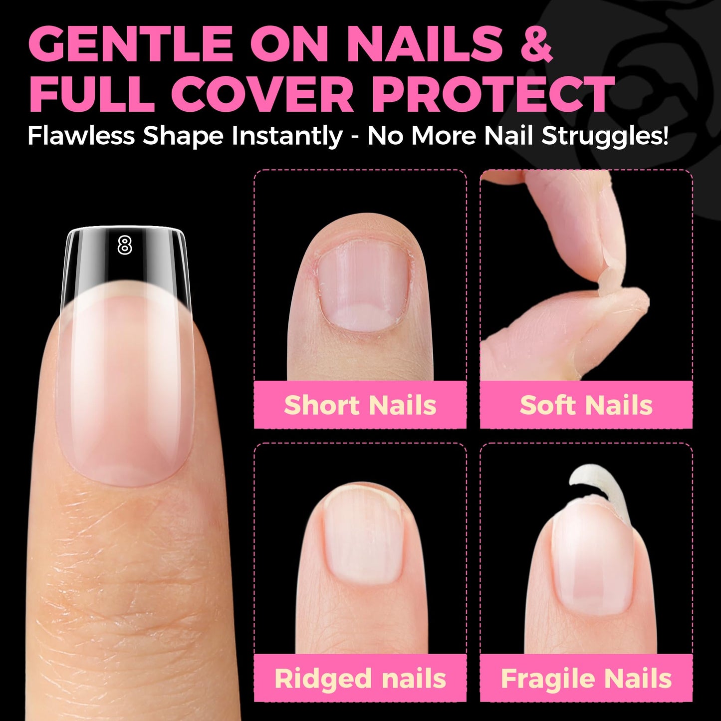 UNA GELLA 9 in 1 Gel Nail Glue U V Super Hold for Gel Nails Tips 10ml
