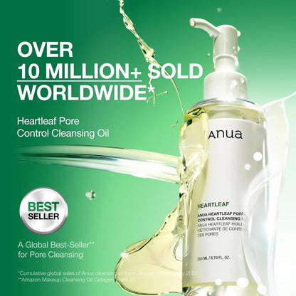 Anua Heartleaf Pore Control Cleansing Oil, Korean Skincare, 6.76 fl.oz