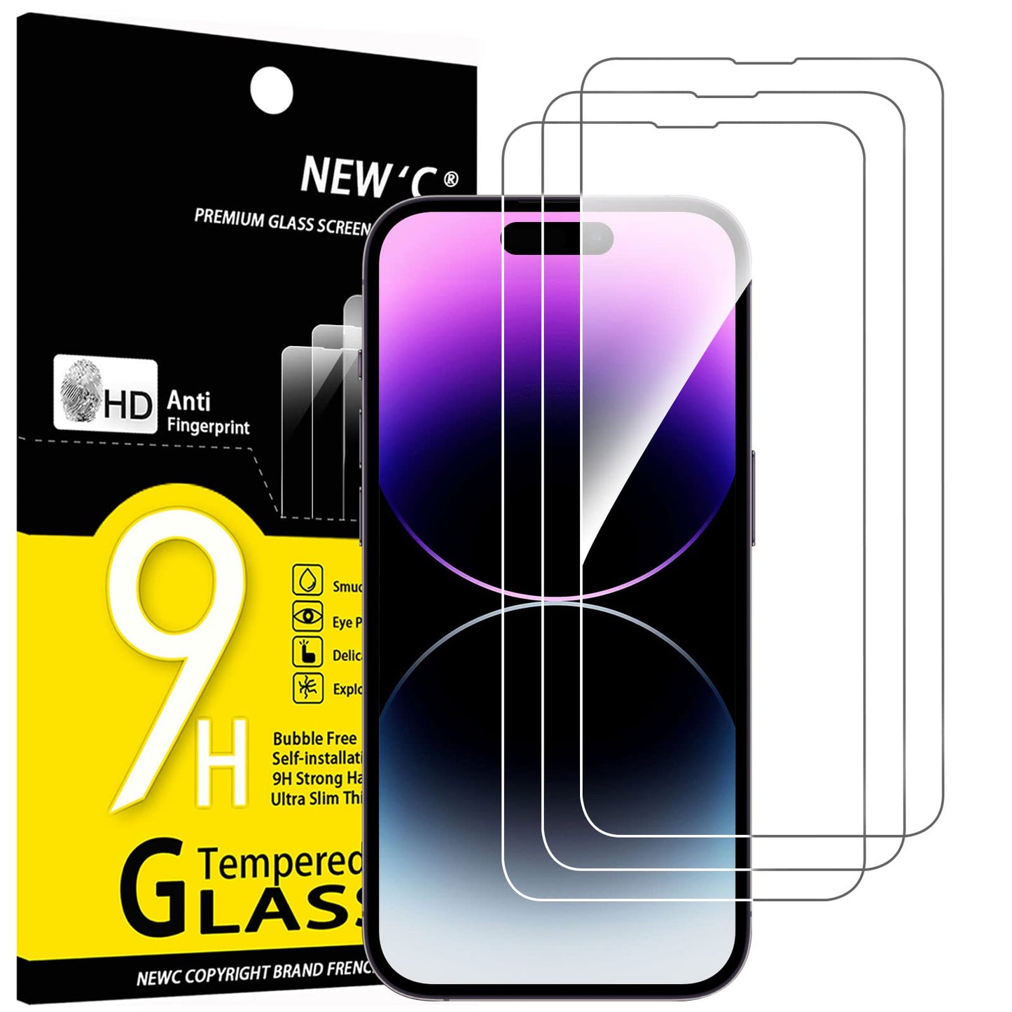 NEW'C for iPhone 17, iPhone 17 Pro, iPhone 16 Pro Screen Protector