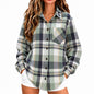 Women Oversized Plaid Flannel Shirt Long Sleeve Button Down Casual Shirt