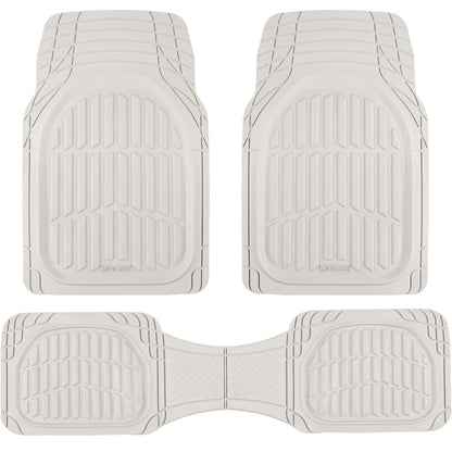 Motor Trend -2 Piece Front Car Floor Mats- Black FlexTough Contour Liners-Deep Dish Heavy Duty Rubber Floor Mats for Car SUV Truck & Van-All Weather Protection, Universal Trim to Fit