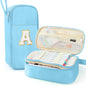Cute Large Pencil Case Pouch,Personalized Initial Pencil Bag for Girls Boy