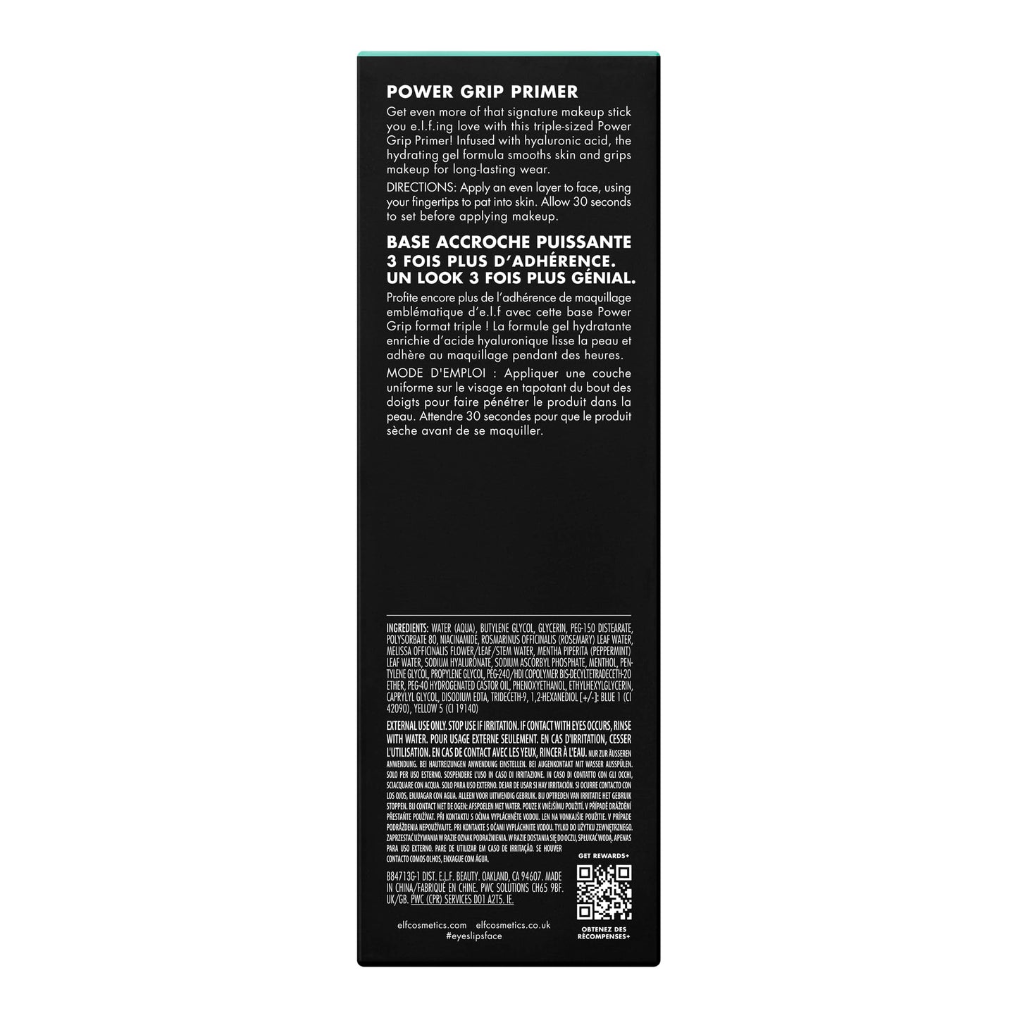 e.l.f. Power Grip Primer Mini, Gel-Based & Hydrating Face Primer for Smoothing Skin & Gripping Makeup, Moisturizing & Priming, Vegan & Cruelty-Free, Travel Size