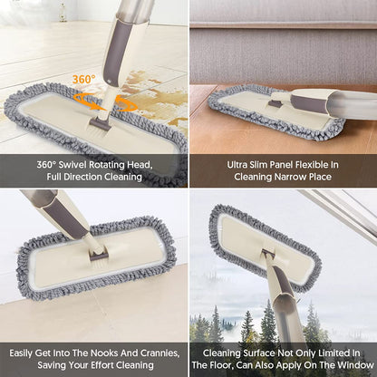 Spray Wet Mops for Floor Cleaning: Hardwood Floor Mop Refillable Dust Mop