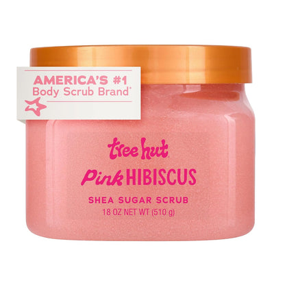 Tree Hut Body Scrub for Women, Pink Hibiscus, 18 Oz