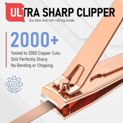 firiKer Nail Clippers with Nail File,Fingernail Clipper,Toe Nail Clippers
