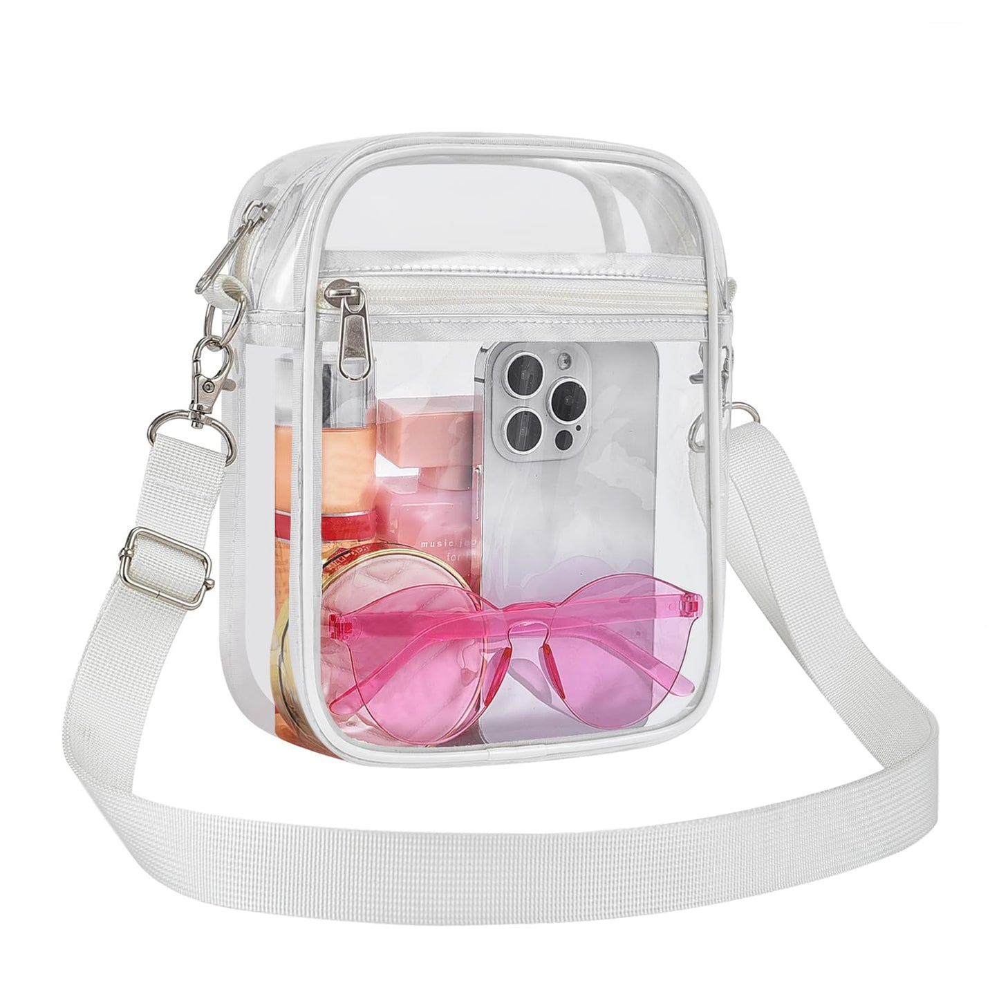 USPECLARE Clear Purse for Stadium Events Transparent Messenger Bag