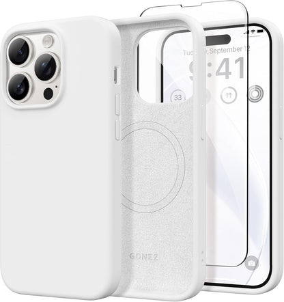 GONEZ Magnetic for iPhone 17 Pro Max Case, Silicone Cover Stone