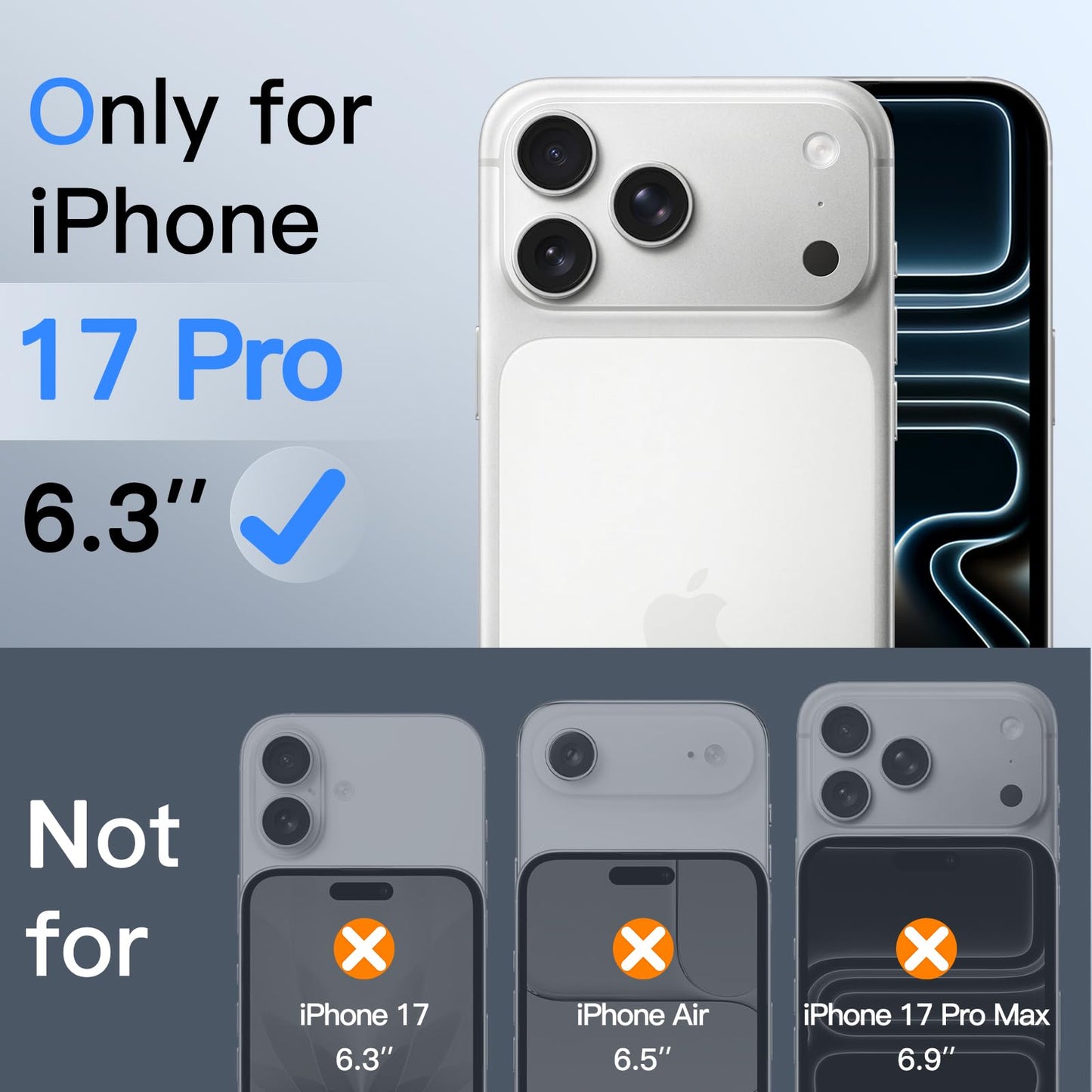 JETech Privacy Screen Protector for iPhone 17 Pro Max, 2-Pack