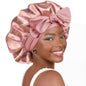 YANIBEST Adjustable Silk Bonnet for Sleeping Women Double Layer Satin Bonnet Reduce Friction Prevent Frizz Curly Hair