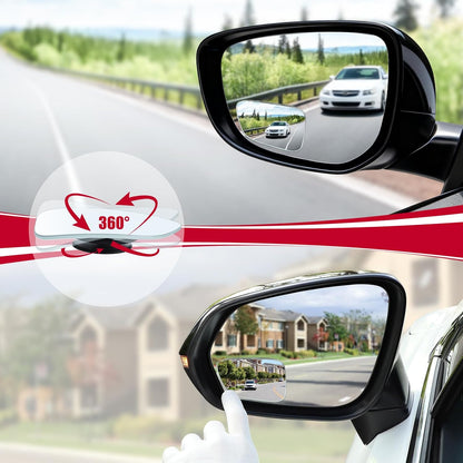 LivTee Blind Spot Car Mirror, HD Glass Frameless Convex Side Mirror Blindspot, Wide Angle Rear View Mirrors for SUVs, Trucks and RVs - Car Accessories