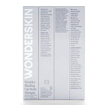 Wonderskin Lip Stain – Long Lasting, Waterproof, Lip Tint Peel Off Masque