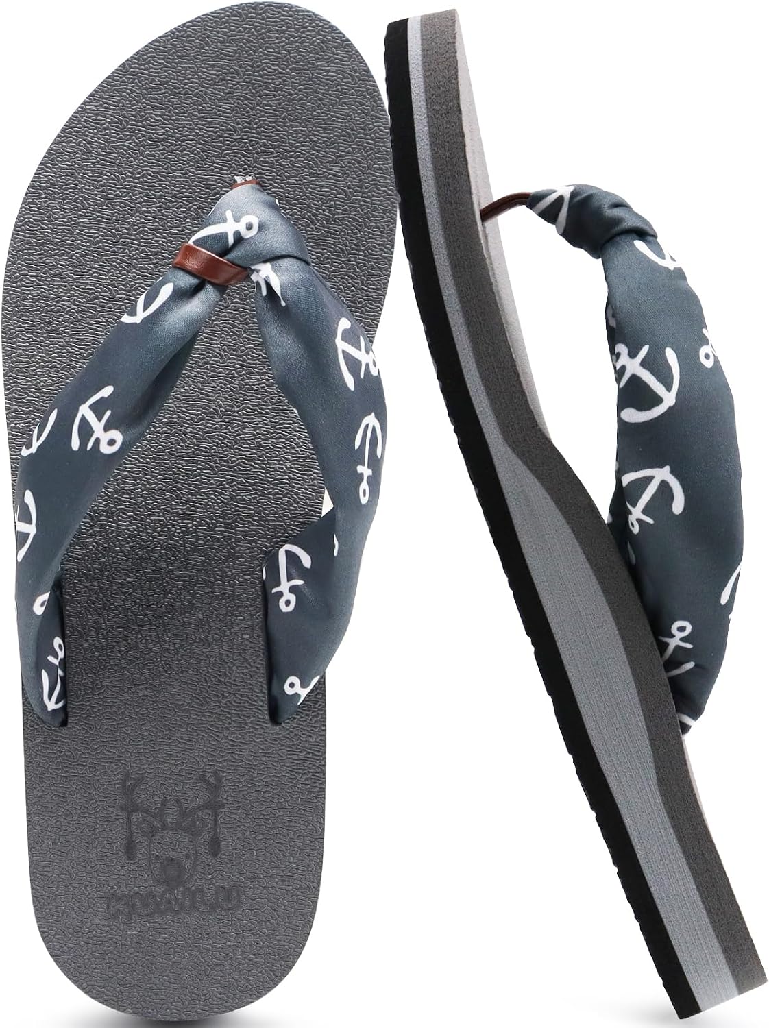 KuaiLu Flip Flops for Women with Arch Support Summer Beach Thong Sandals
