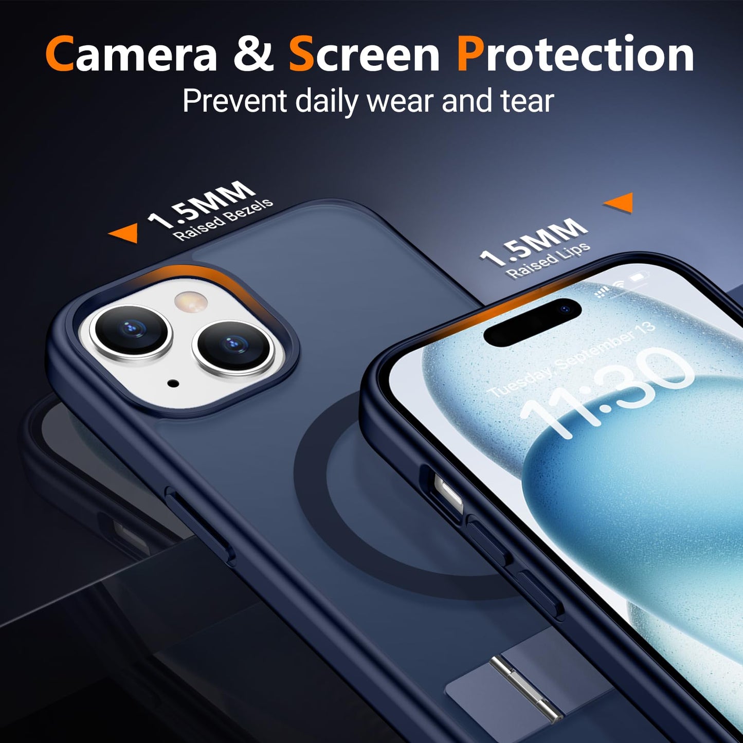 SPIDERCASE Magnetic for iPhone 17 Pro Max Case,with Kickstand,Clear