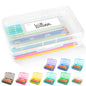 Clear Plastic Hard Pencil box Case with Personalized Sticker for Girl Boy