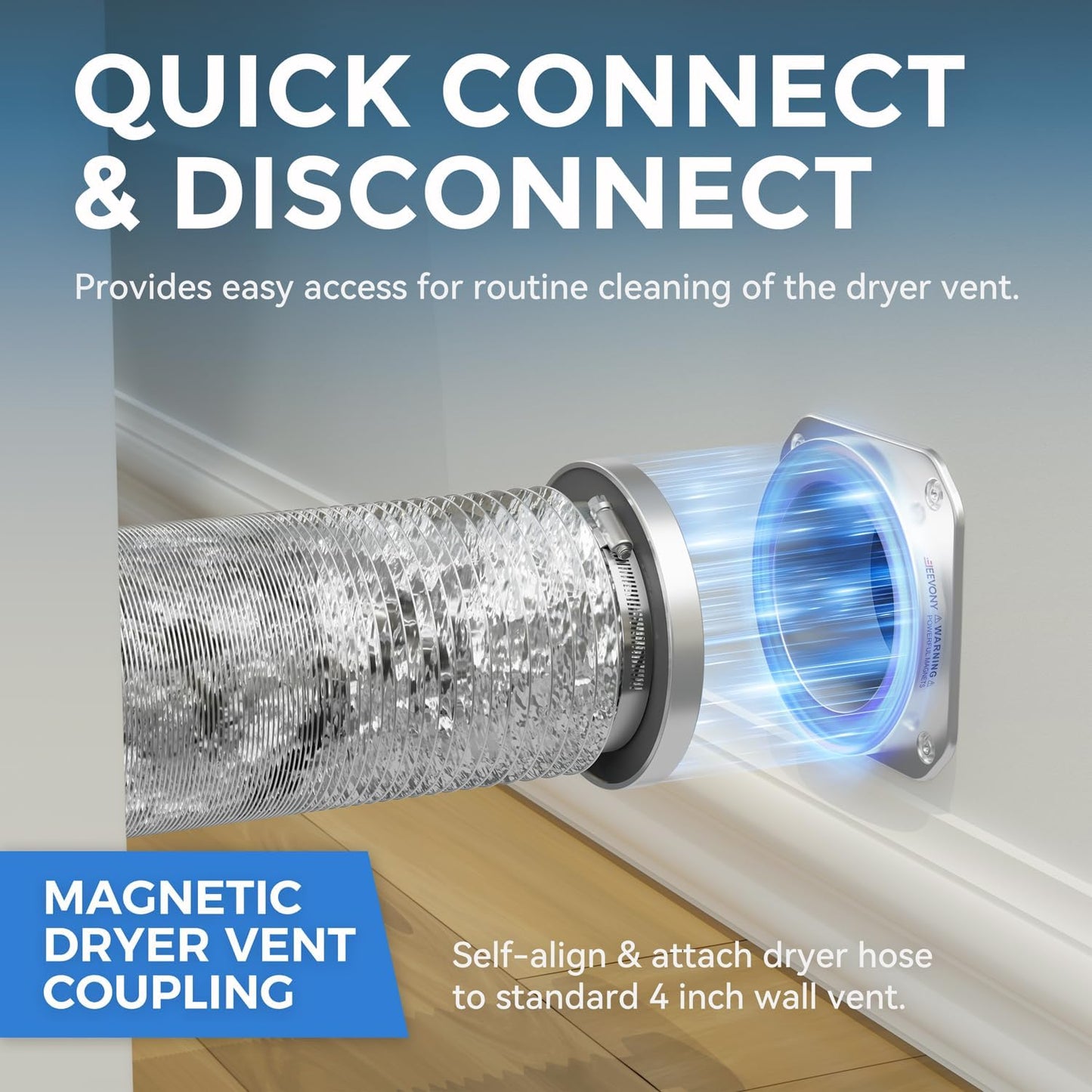 Magnetic Dryer Vent Coupling DV180 Magnetic Dryer Vent Connector Kit 4 Inch