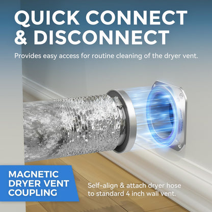 Magnetic Dryer Vent Coupling DV180 Magnetic Dryer Vent Connector Kit 4 Inch