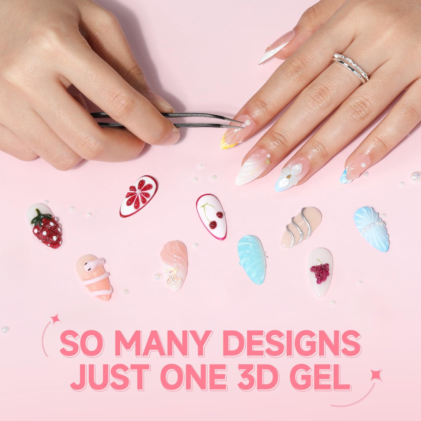 UNA GELLA 9 in 1 Gel Nail Glue U V Super Hold for Gel Nails Tips 10ml