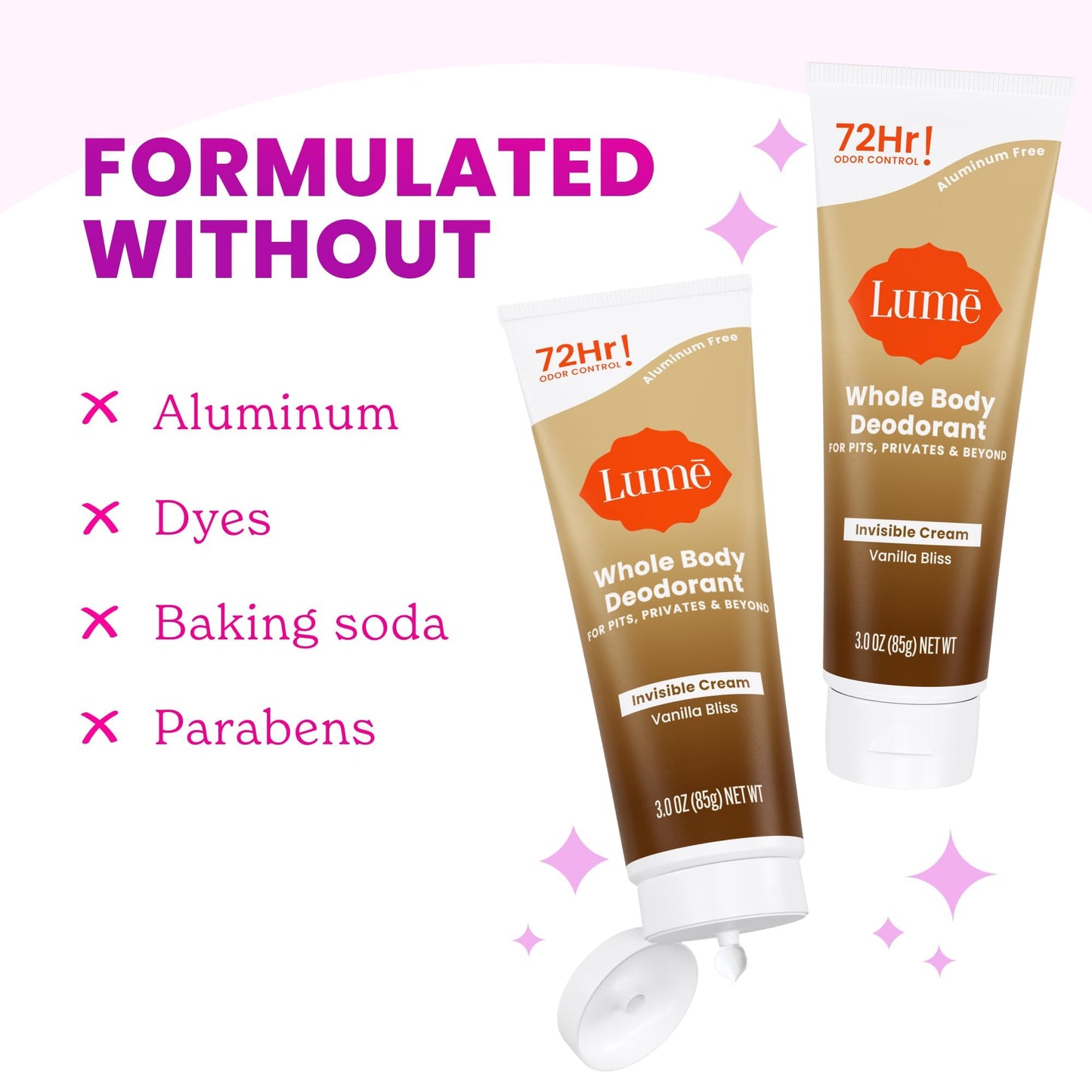 Lume Whole Body Deodorant - Cream Tube - 3 oz (Clean Tangerine)