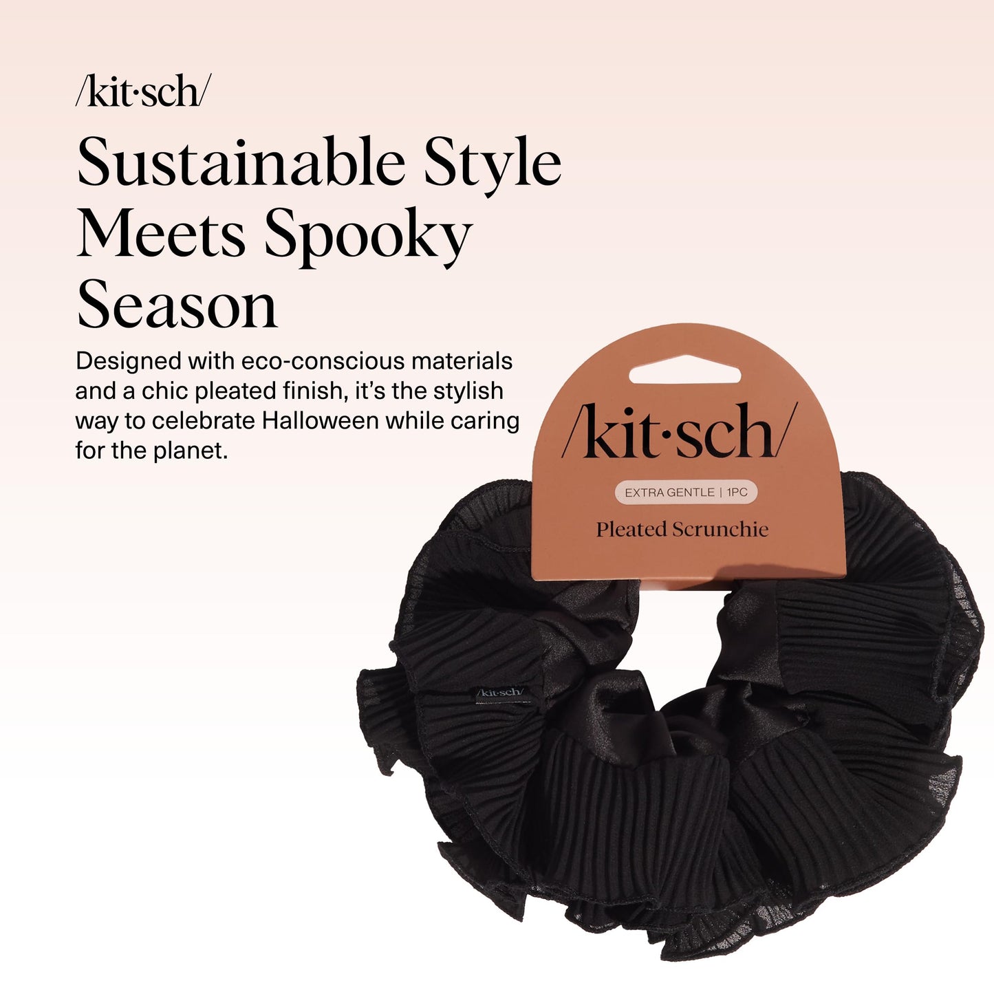 Kitsch Ultra-Petite Satin Scrunchies for Women - Eucalyptus, 6pcs