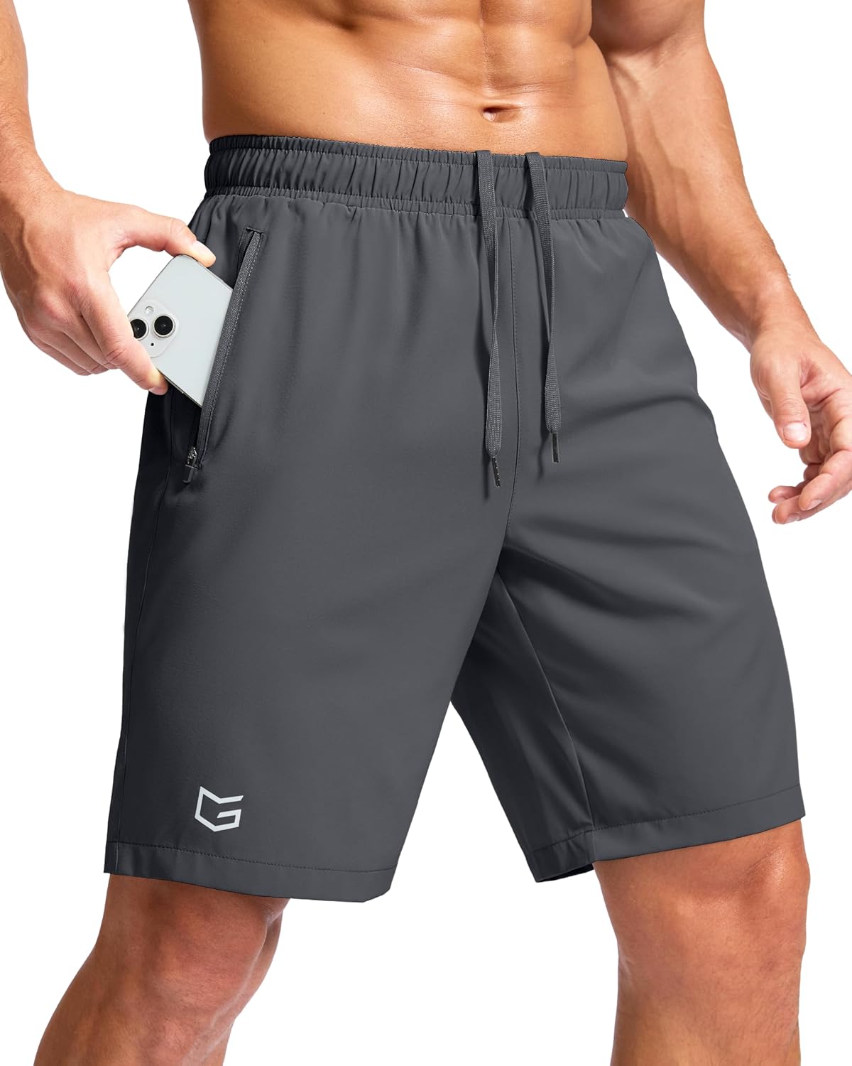 G Gradual Men's Athletic Running Shorts with 2 Zipper Pockets 7"/ 5"/ 9"