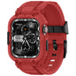 amBand Bands Compatible with Apple Watch 9/8/7/6/5/4 & SE 3/2/1 45mm/44mm Case for Men, M1 Sport Series Rugged Case Protective Cover for iWatch SE3/SE2/6/SE/5/4 44/45 mm Men Black