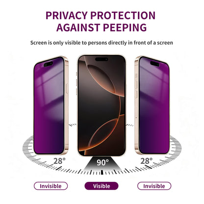 2 Pack Privacy Screen Protector for iPhone 17 Pro Max Tempered Glass 6.9'' Private Saver Anti-Spy Eye Protection Anti-Scratch Full Coverage No Bubble