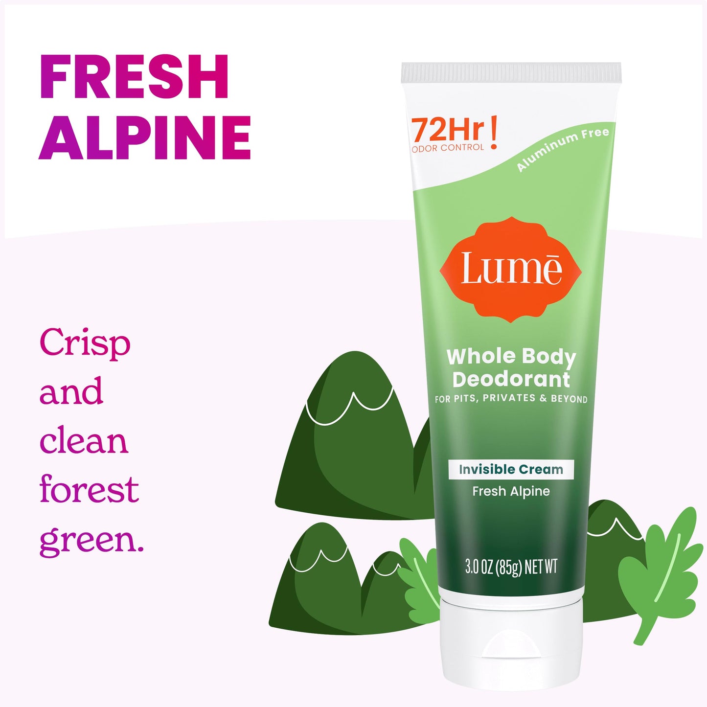 Lume Whole Body Deodorant - Cream Tube - 3 oz (Clean Tangerine)