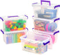 IRIS USA Storage Bins with Lids |Made in USA| 5 Qt - (6-Pack) - Clear