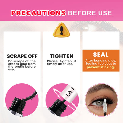 LA MAESII Lash Bond&Seal Remover Kit 3 in 1,Lash Cluster Glue Waterproof