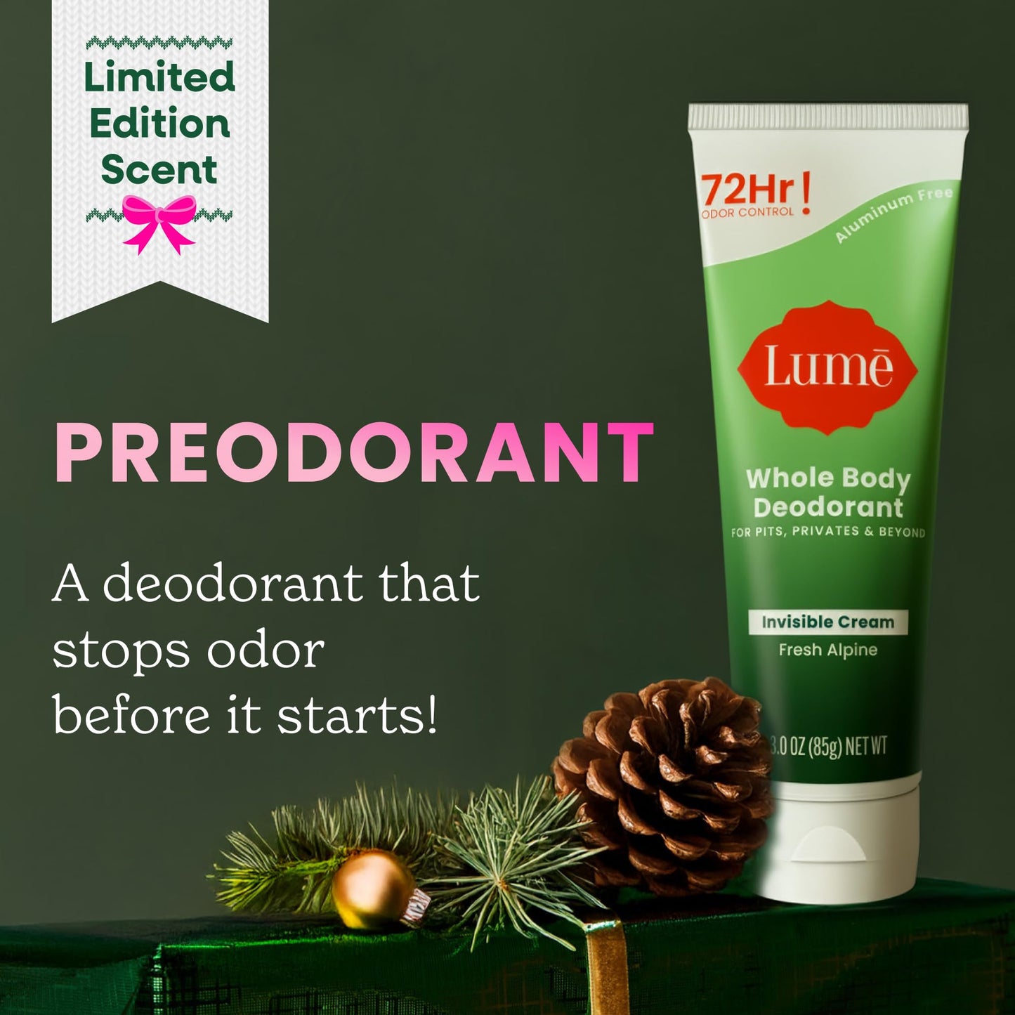 Lume Whole Body Deodorant - Cream Tube - 3 oz (Clean Tangerine)