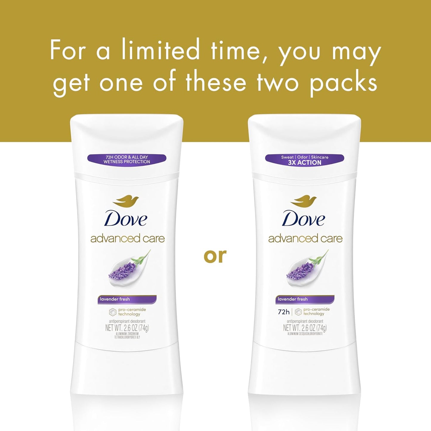 Dove Advanced Care Antiperspirant Stick Cool Essentials 2.6 oz 2PK