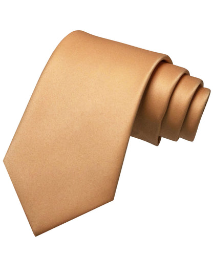 JEMYGINS Solid Color Tie Mens Necktie for Business and Wedding