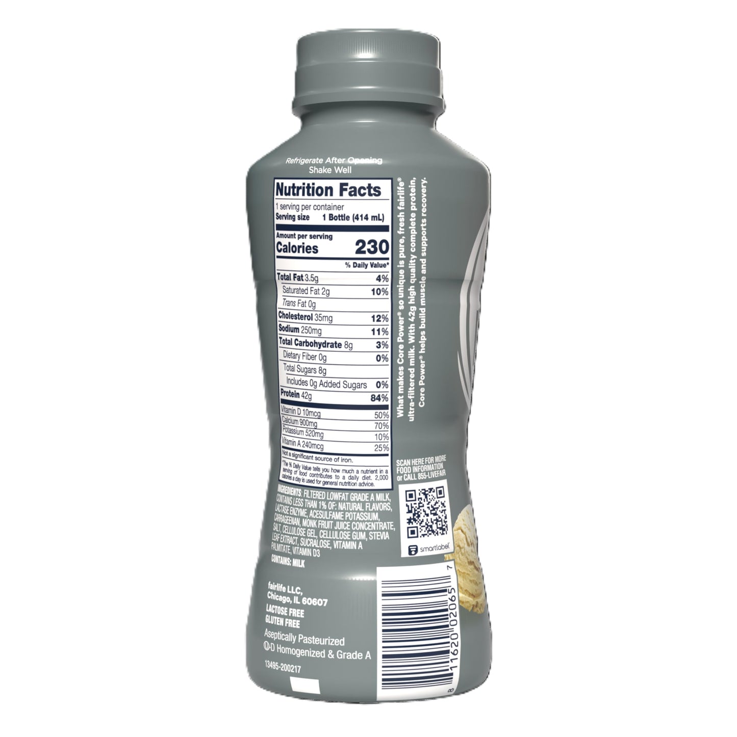 Core Power Elite High Protein Shake, Chocolate, 42g Bottle, 14oz, 12 Pack