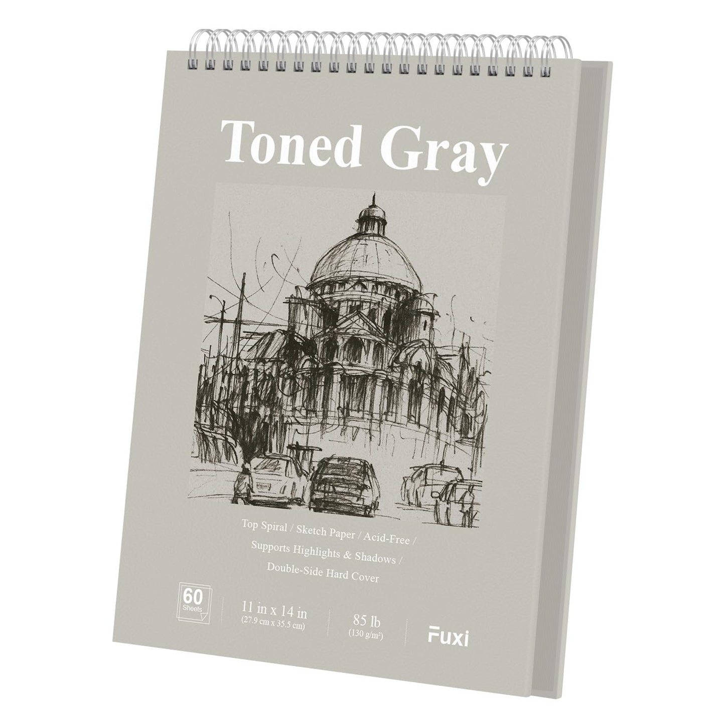Fuxi 9" x 12" Sketch Book_Top Spiral Bound Sketchbook_100Sheets 68lb/100gsm