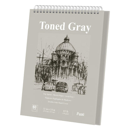 Fuxi 9" x 12" Sketch Book_Top Spiral Bound Sketchbook_100Sheets 68lb/100gsm