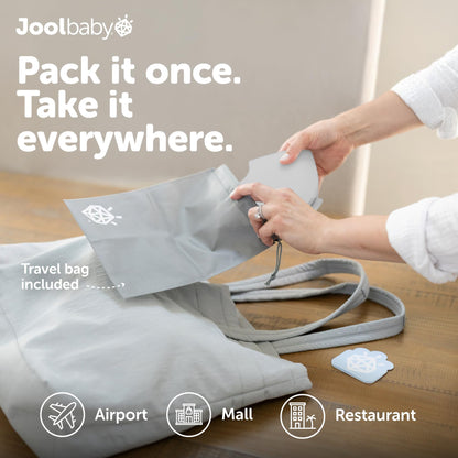Jool Baby Folding Travel Potty Training Seat – Easy-Remove Pull Tab (Sage)