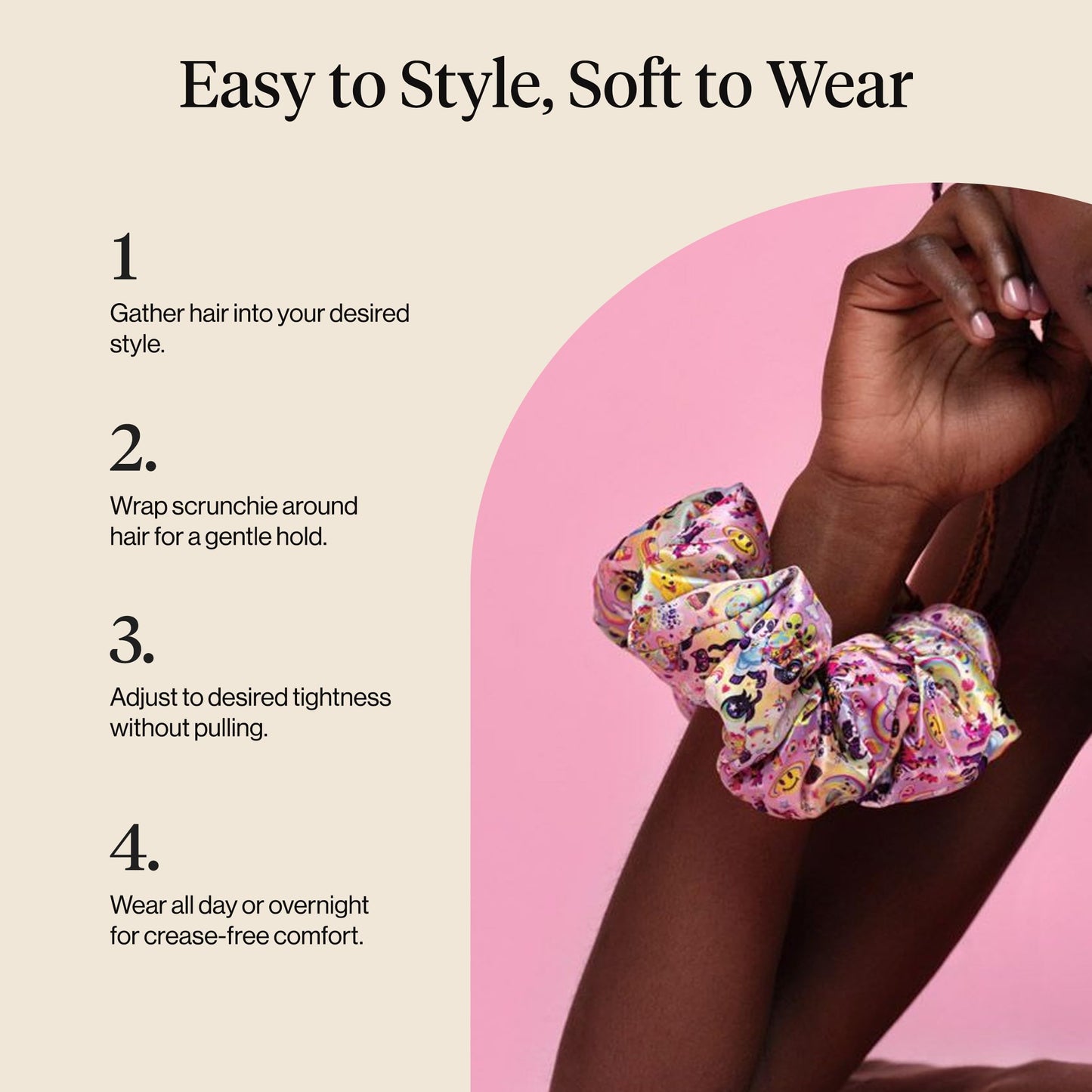 Kitsch Ultra-Petite Satin Scrunchies for Women - Eucalyptus, 6pcs