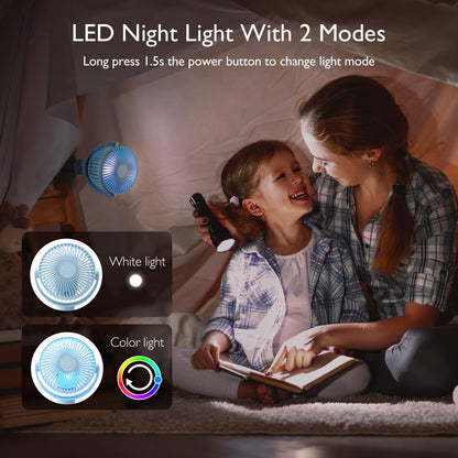 Momcozy 8000mAh Portable Stroller Fan | 27H Ultra-long Battery Life