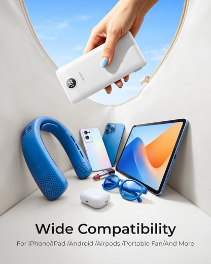 VEGER Portable Charger for iPhone, Power Bank Built in Cables and Wall Plug