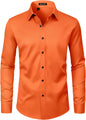Men’s Wrinkle Free Dress Shirts Regular Fit Long Sleeve Non Iron Business Casual Wedding Stretch Button Down Shirt