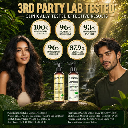 PURA D'OR Deep Moisturizing Biotin Hair Regrwoth Conditioner Thickens, Softens, & Moisturizes Dry, Frizzy, Damaged Hair w/Argan Oil, Pumpkin, Rosemary, Honeysuckle, Vitamin E, Men & Women, 16oz