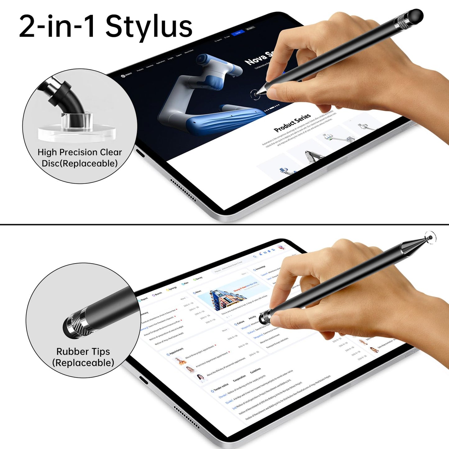 Bopomofo Stylus(5 Pcs),2-in-1 Stylus Pen for Touchscreen,Stylus Pen