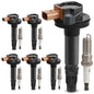 UF667 Ignition Coil & ILZFR6D11 Double Iridium Spark Plug for BMW 2.5-6.0L
