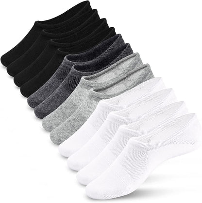 IDEGG Women & Men No Show Low Cut Anti‑Slip Casual Sports Running Socks