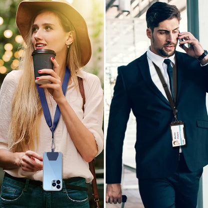 CACOE Phone Lanyard, Black+Dark Blue, 2 Pcs