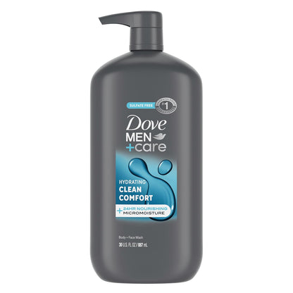Dove Men Body & Face Wash Clean Comfort Men's Body Wash with 30 oz