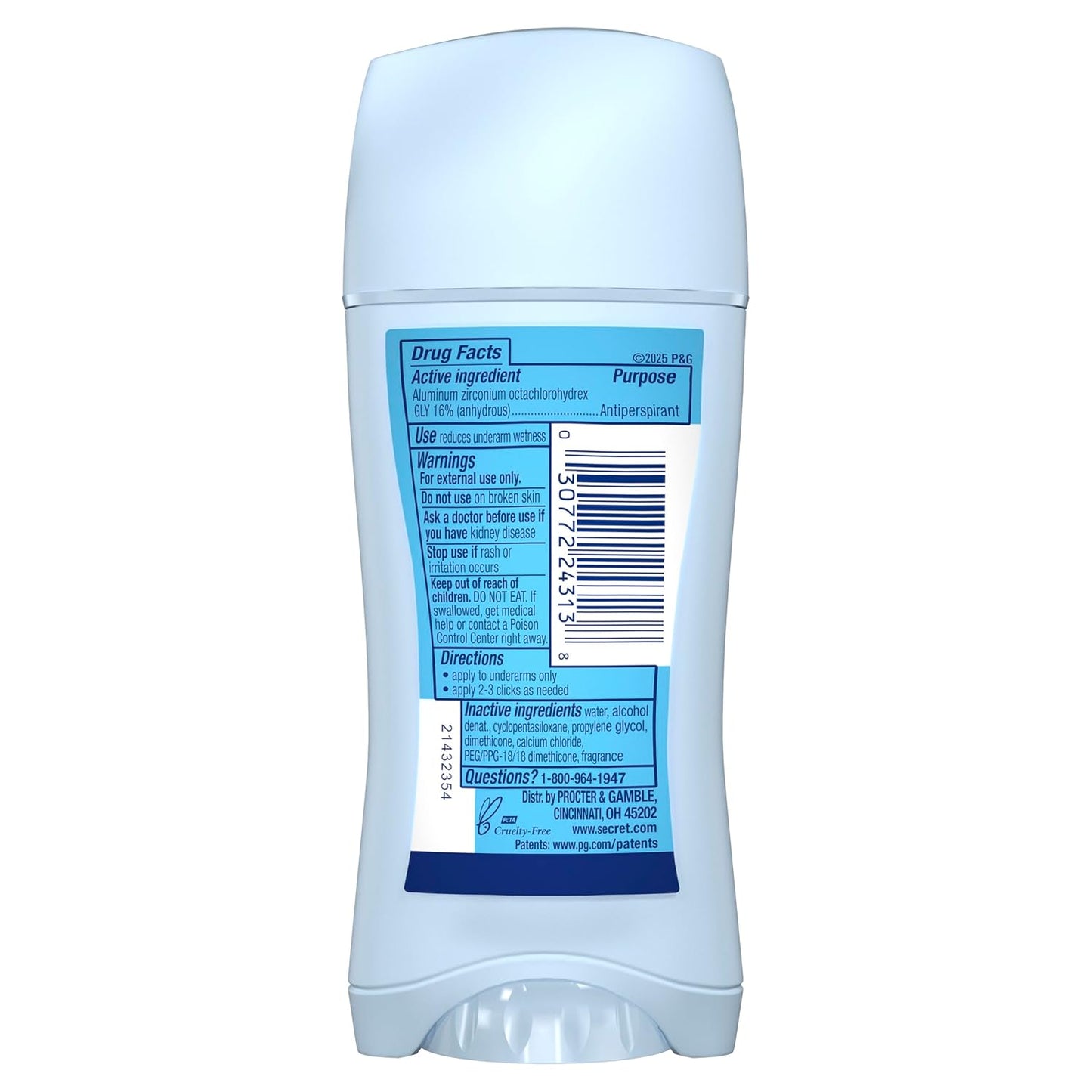 Secret Fresh Antiperspirant Deodorant for Women, 72hr Freshness on the Rocks with Pro-Hyaluronic Acid, Miami Mocktails Edition, Clear Gel, Pineapple Paradise with Pineapple & Coconut Scent, 2.6 oz
