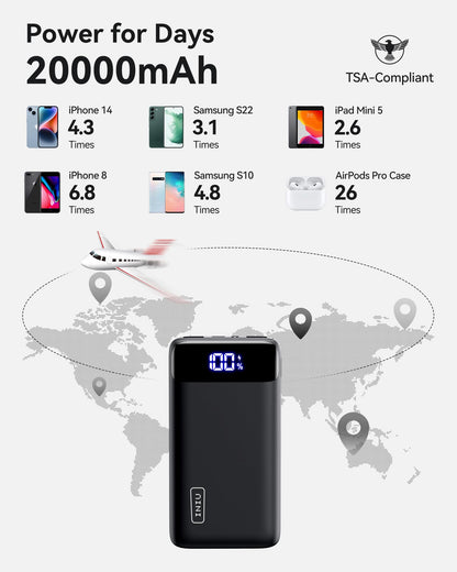INIU Portable Charger, Smallest 20000mAh 22.5W Fast Charging Power Bank