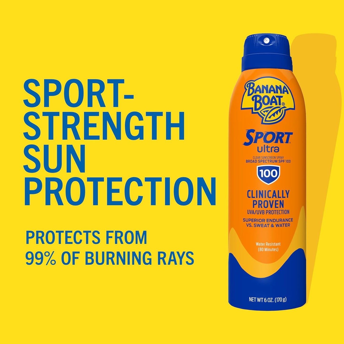 Banana Boat Sport SPF 50 Sunscreen Spray, 6 oz (2 Pack)